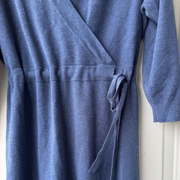J.Crew Women’s Merino Wool V-Neck Sweater Jumpsuit Blue Sz Small Preppy Casual - Picture 8 of 11